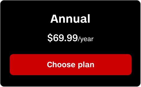 Annual $69.99/year. Choose plan