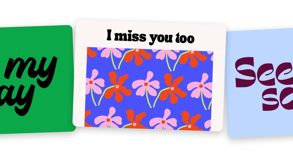 Miss you card templates