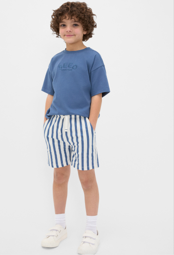 Core Logo Tee & Core Stripe Track Short