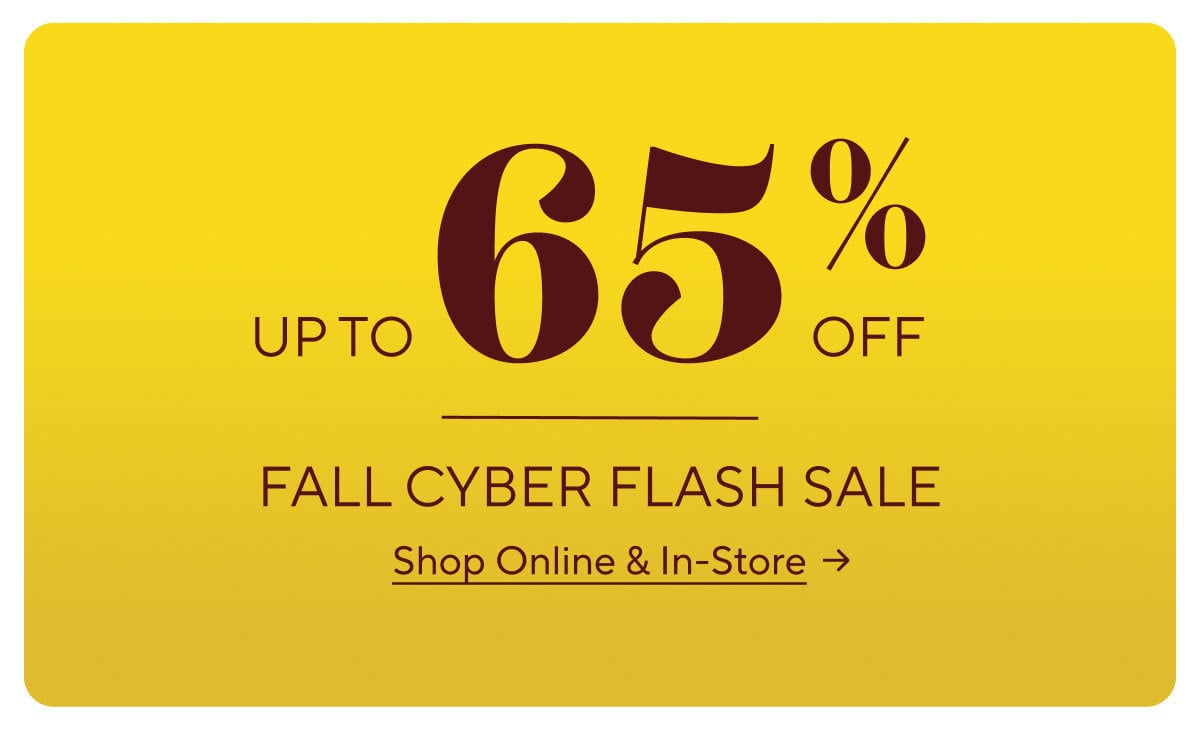 Fall Cyber Flash Sale