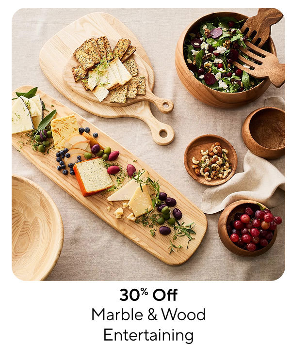 30% Off Sur la table Marble & Wood Entertaining