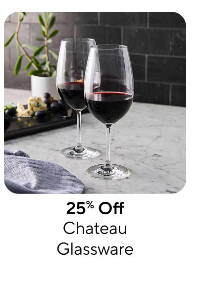 25% Off Sur la table Chateau Glass Collection