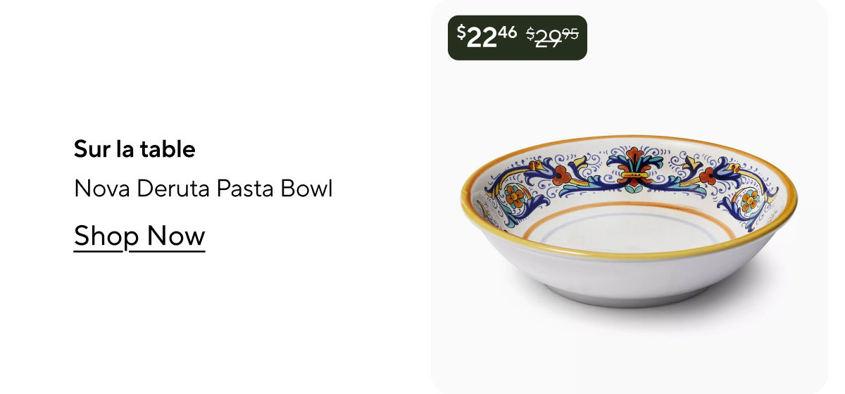 Nova Deruta Pasta Bowl