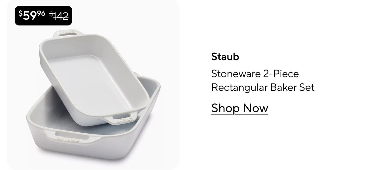 Staub Stoneware 2-Piece Rectangular Baker Set