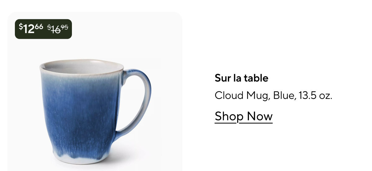 Sur la table Cloud Mug, Blue, 13.5 oz.