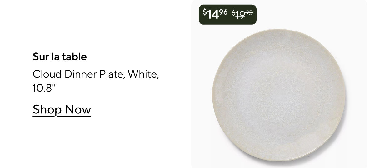 Sur la table Cloud Dinner Plate, White, 10.8