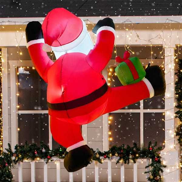 6' Inflatable Climbing Santa $30
