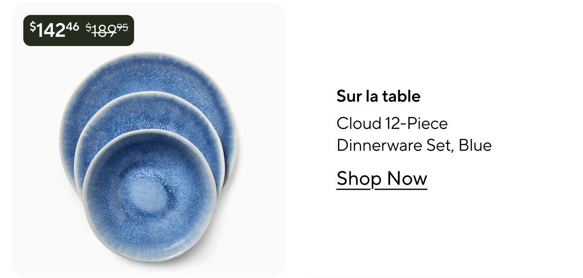 Sur la table Cloud Emerald 12-Piece Dinnerware Set