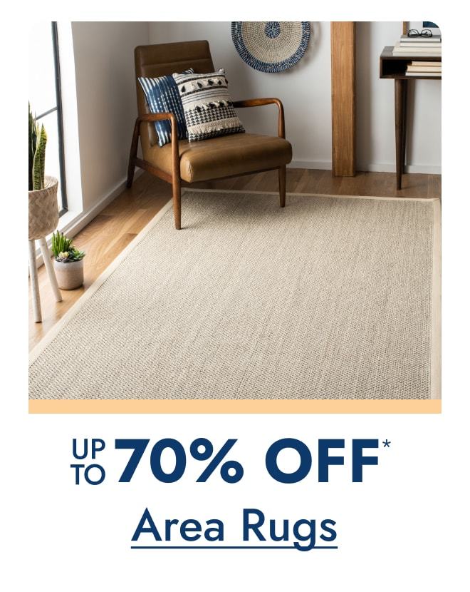 Area Rugs up to 70% off