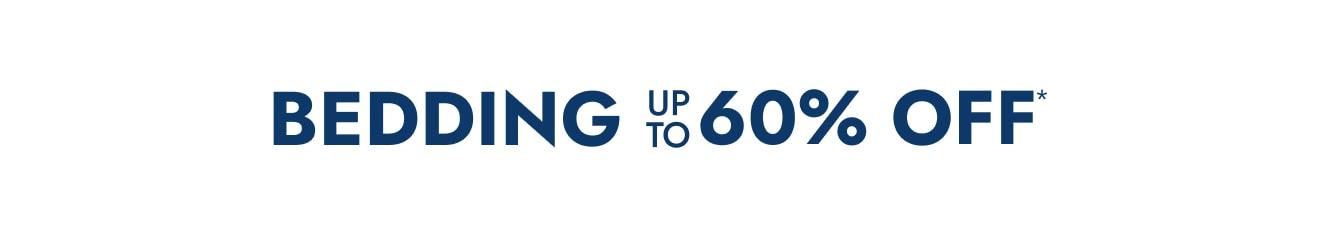 Bedding up to 60% off