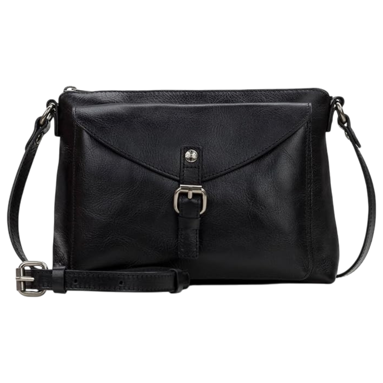 Patricia Nash Avellino Leather Crossbody Bag in Black