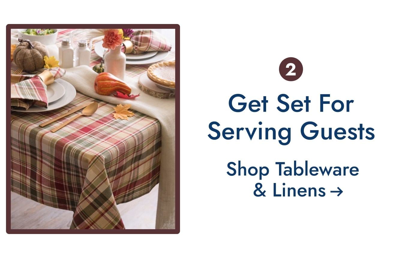 Save on Tableware & Linens