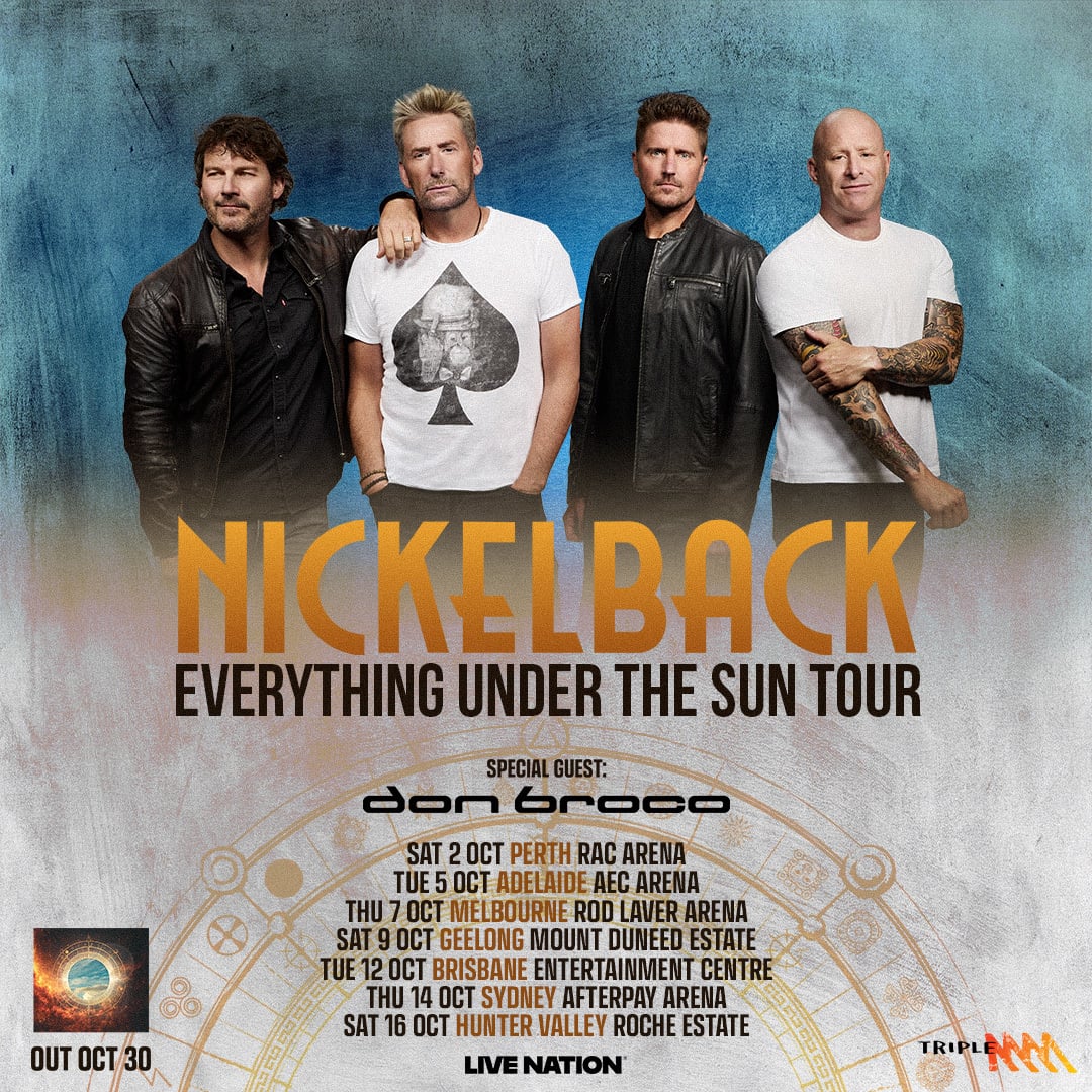 Nickelback Everything Under The Sun Australian Tour 2 to 16 October 2027 with Don Broco. View dates and tickets.