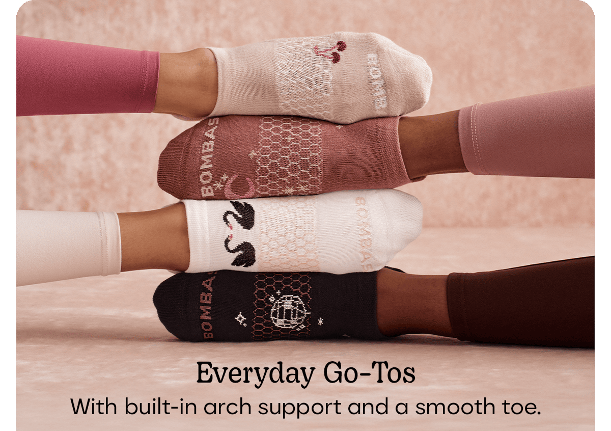 Everyday Go-Tos. With built-in arch support and a smooth toe.
