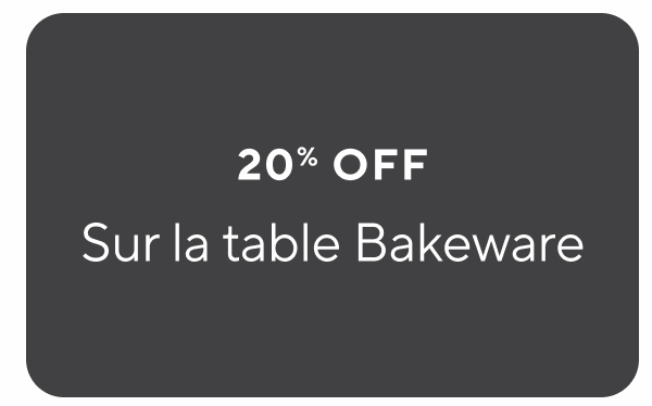 Sur la table Fall Baking Sale 20% Off