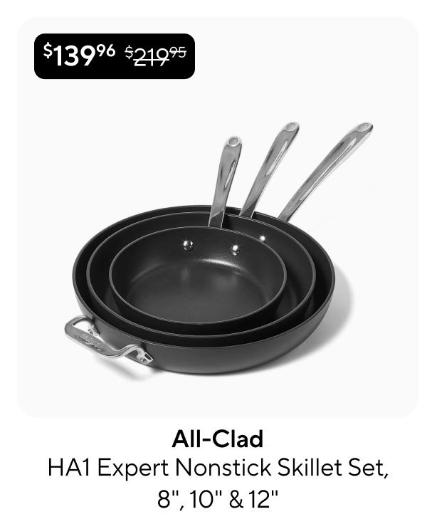  All-Clad HA1 Expert Nonstick Skillet Set, 8