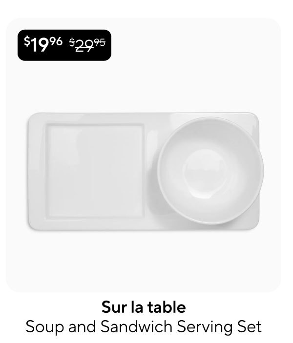 Sur la table Soup and Sandwich Serving Set
