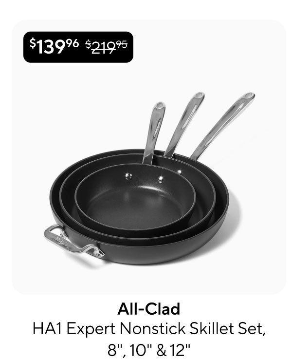 All-Clad HA1 Expert Nonstick Skillet Set, 8