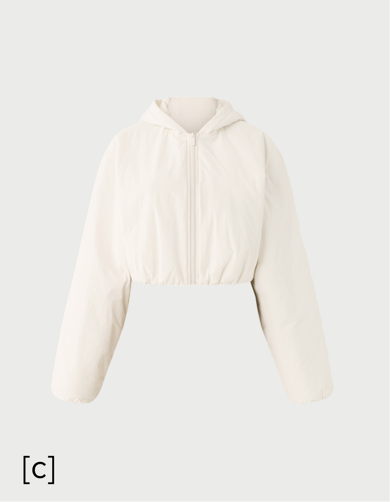 Cropped Mountain Peak Full-Zip Hoodie