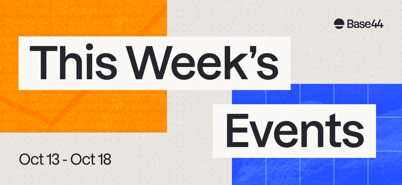 This Week's Events - Oct 13 - Oct 19