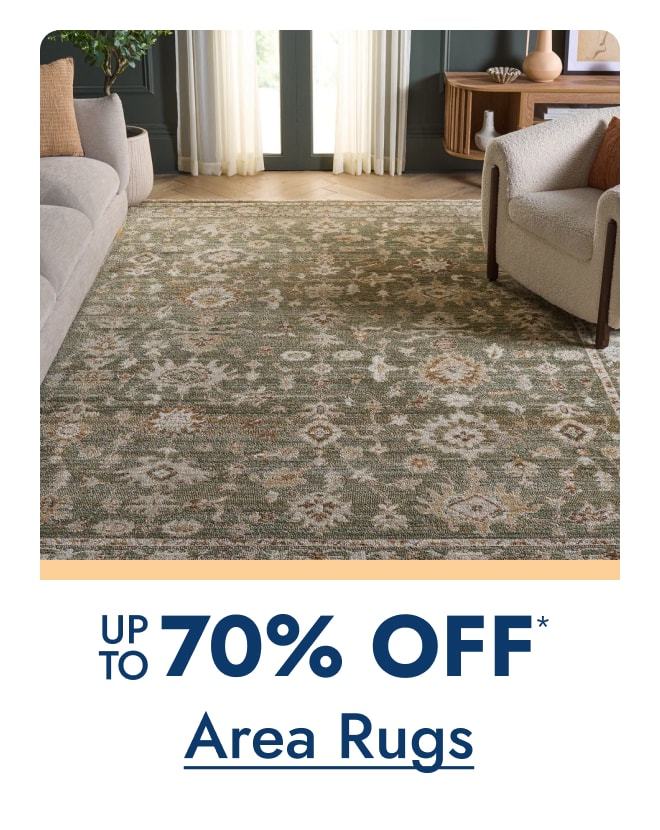 Area Rugs up to 70% off