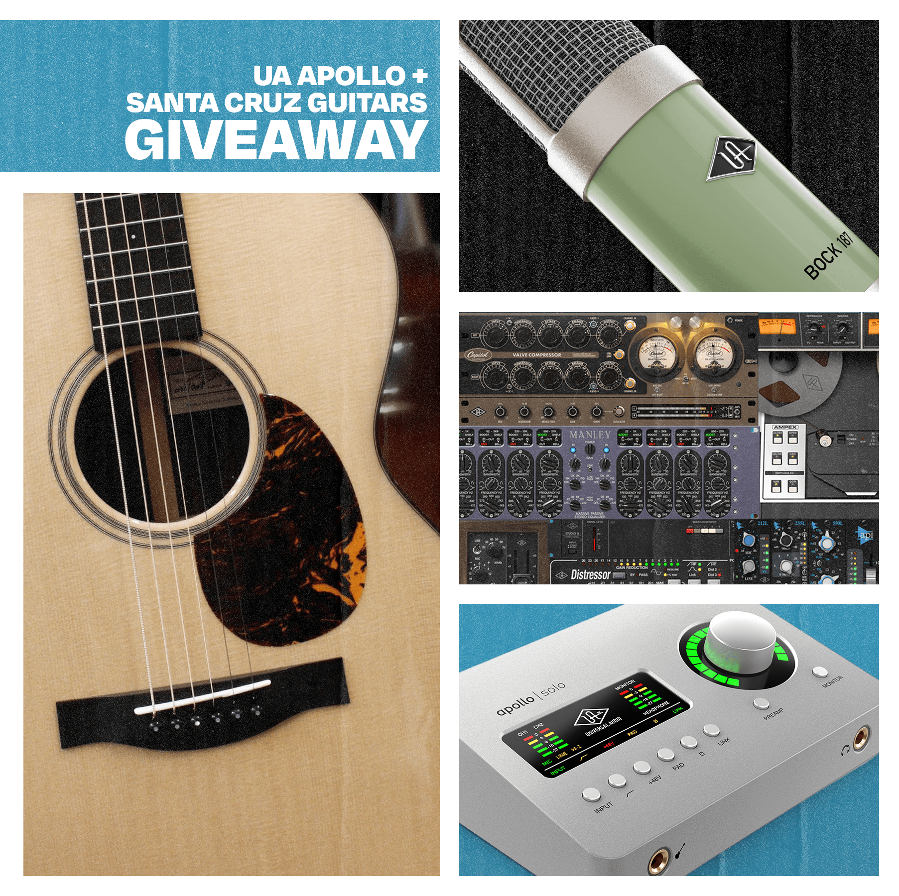 UA Apollo + Santa Cruz Guitars Giveaway