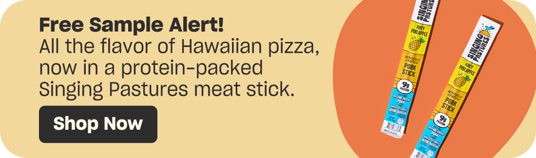 Free sample alert: Singing Pastures Meat Stick 