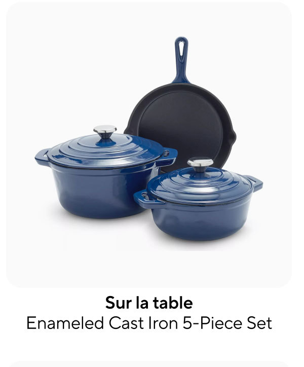 Sur la table Enameled Cast Iron 5-Piece Set