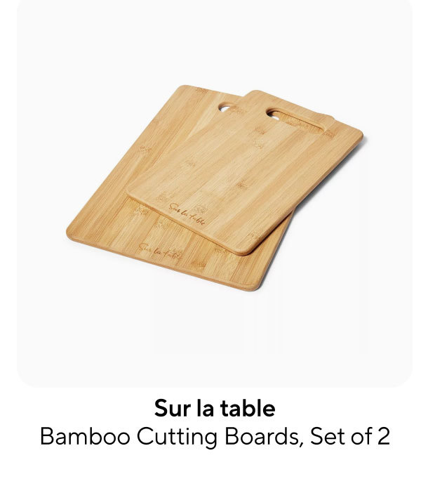 Sur la table Bamboo Cutting Boards, Set of 2