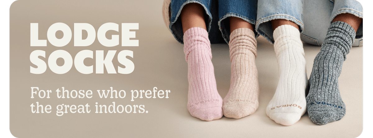 LODGE SOCKS. For those who prefer the great indoors.