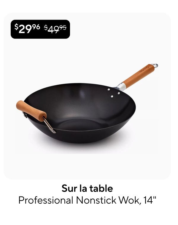  Sur la table Professional Nonstick Wok, 14
