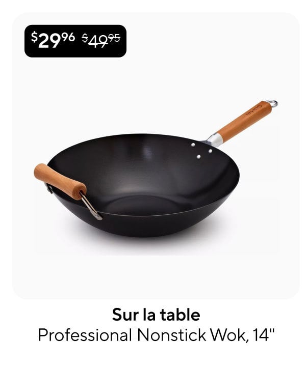 Sur la table Professional Nonstick Wok, 14