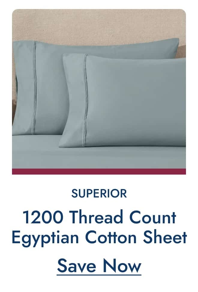 Superior 100% Certified 1200 Thread Count Egyptian Cotton Sheet