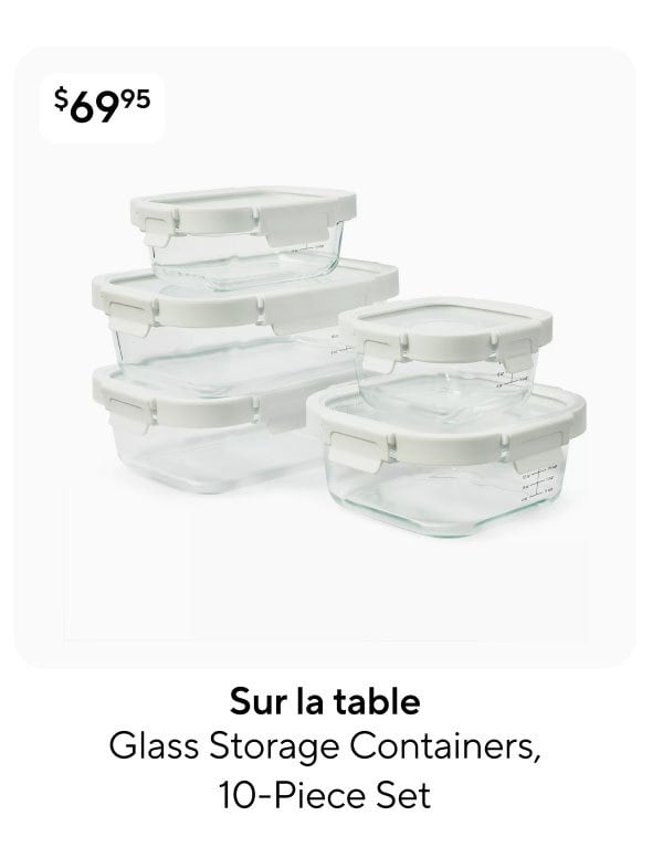  Sur la table Glass Storage Containers, 10-Piece Set