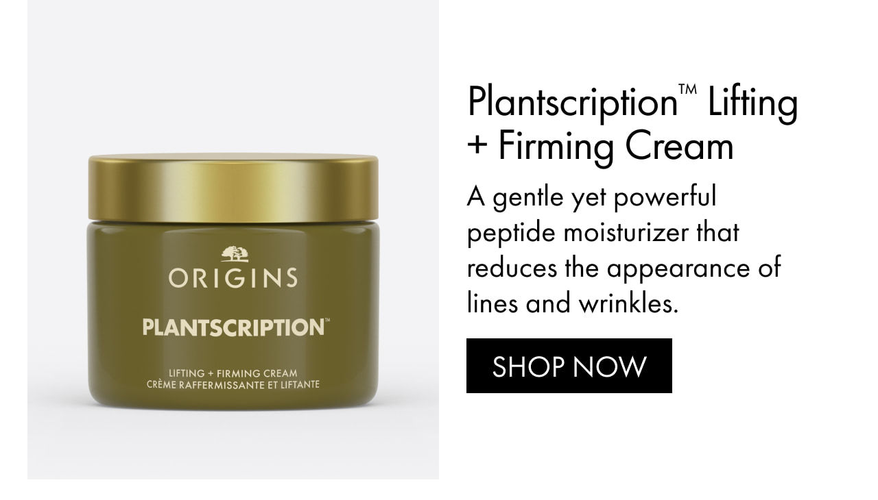 Plantscription™ Lifting + Firming Cream | A gentle yet powerful peptide moisturizer that reduces the appearance of lines and wrinkles. | SHOP NOW
