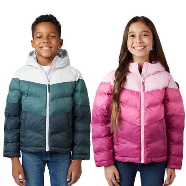 Kids' Hooded Puffer Jackets $15