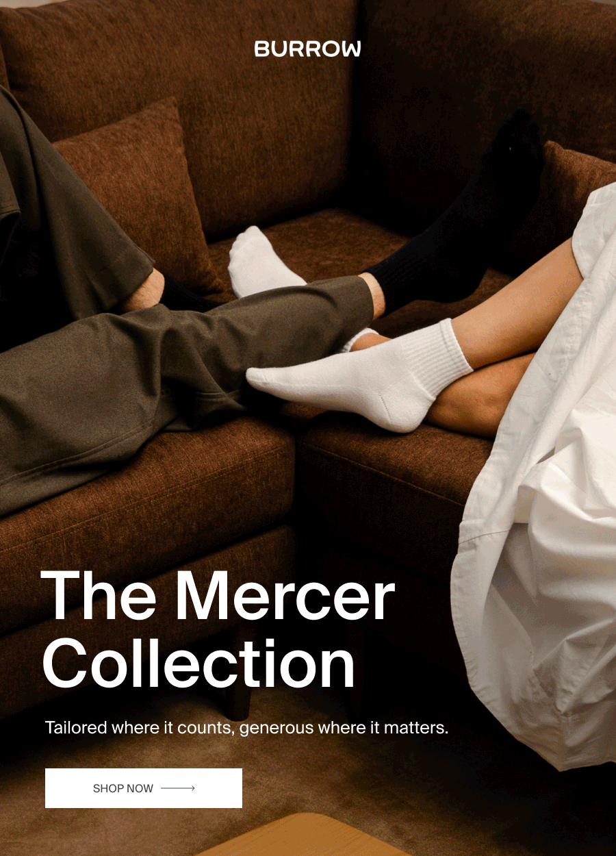 The Mercer Collection. Tailored where it counts, generous where it matters. Shop Now