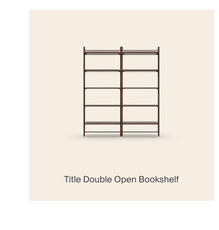 Title Double Open Bookshelf