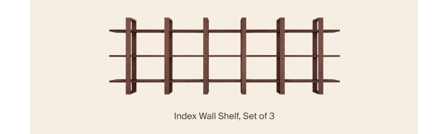 Index Wall Shelf, Set of 3