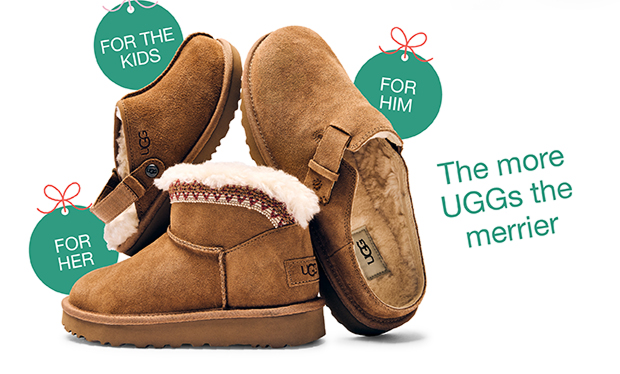 The more UGGs the merrier | For her, for him, for the kids.