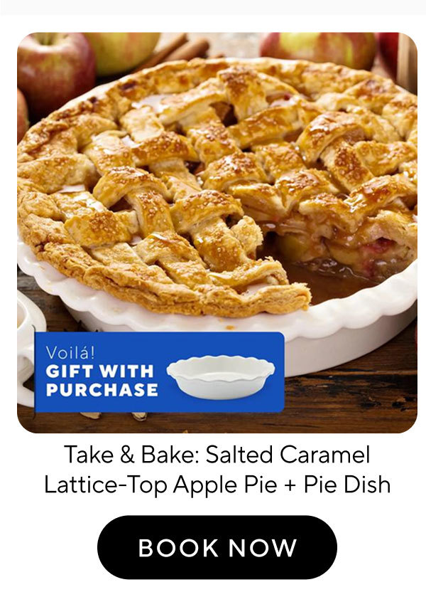 Take & Bake: Salted Caramel Lattice-Top Apple Pie + Pie Dish CFA-7011208