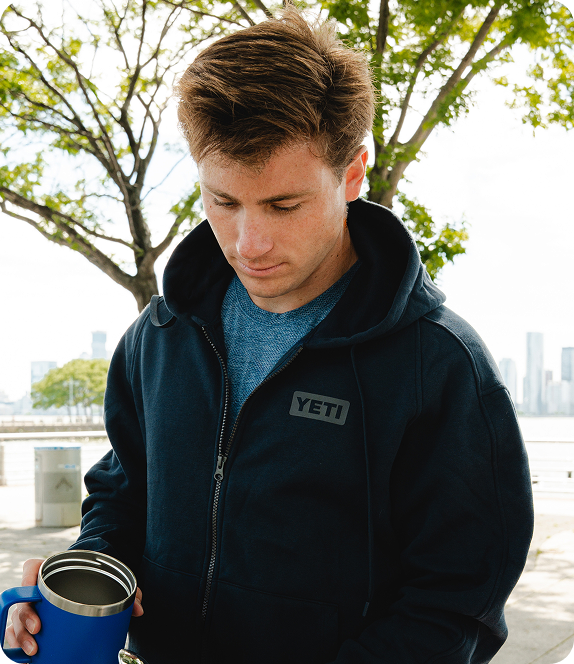YETI® Logo Badge Full Zip Hoodie