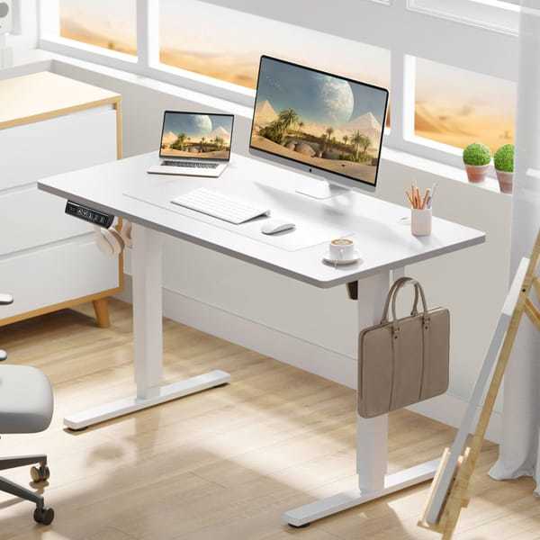 Electric Adjustable-Height Desk $90