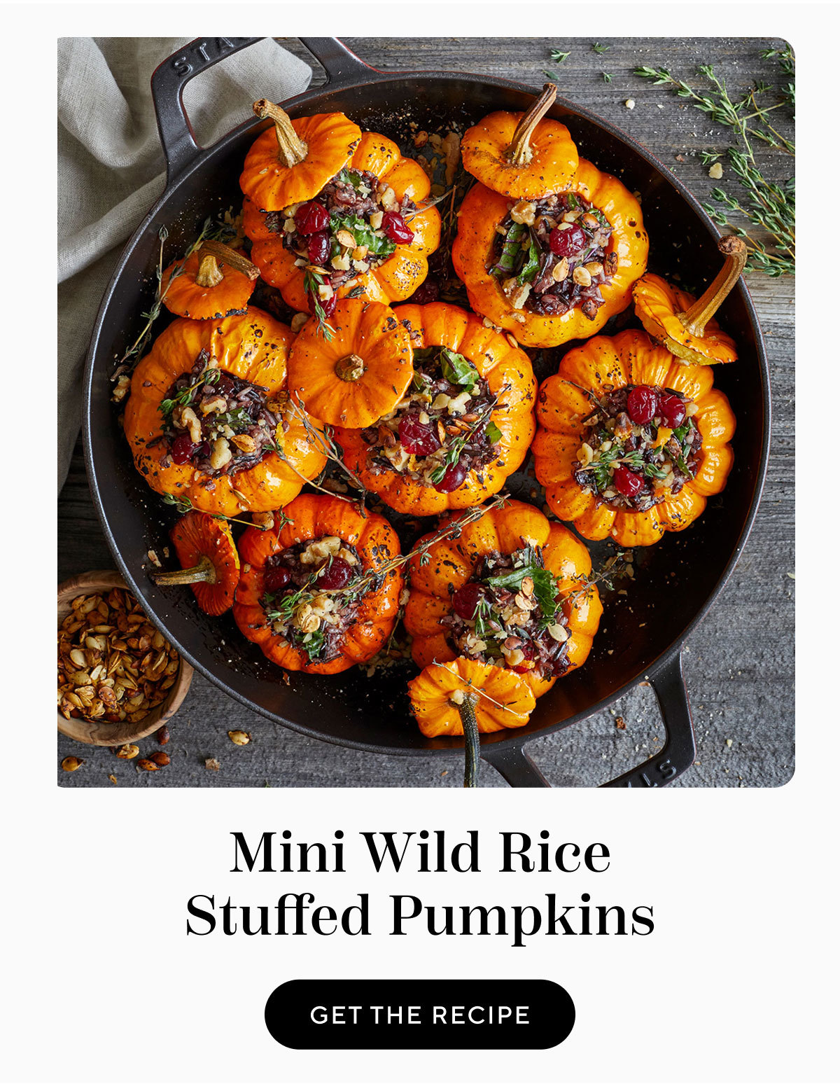 Mini Wild Rice Stuffed Pumpkins Recipe