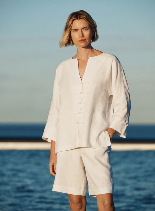 Linen Button Down Top