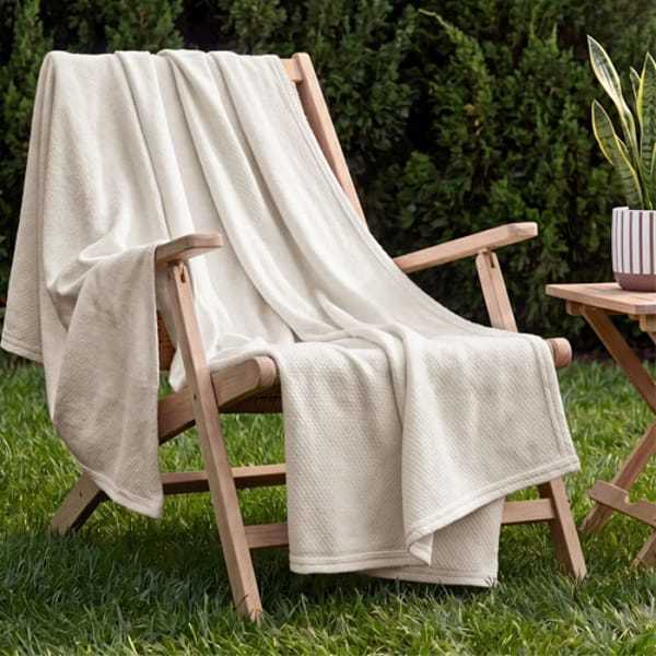 100% Cotton Herringbone Throw $25 Shipped