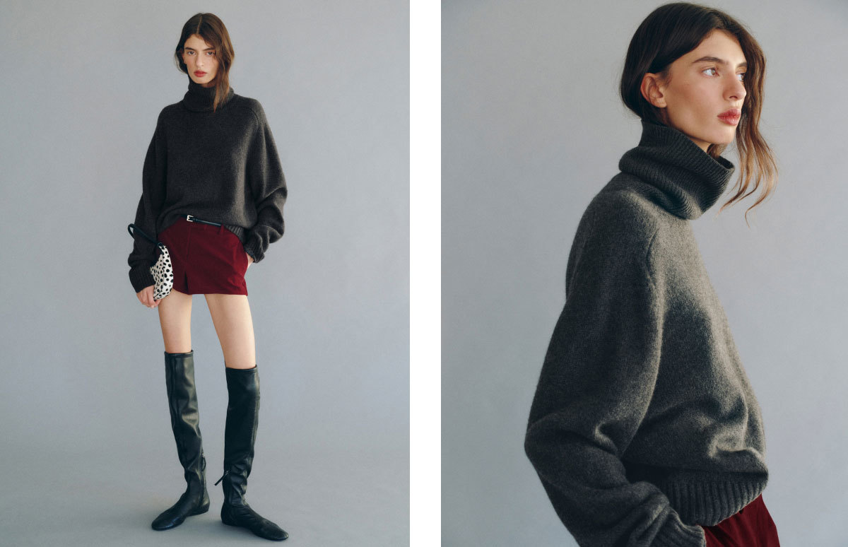 Dove Cashmere Oversized Turtleneck
