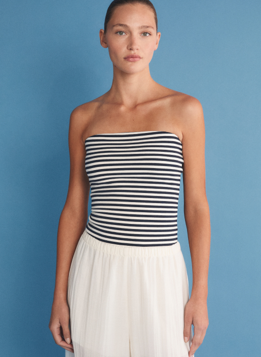 Strapless Rib Top