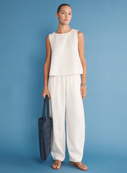 Linen Split Hem Tank