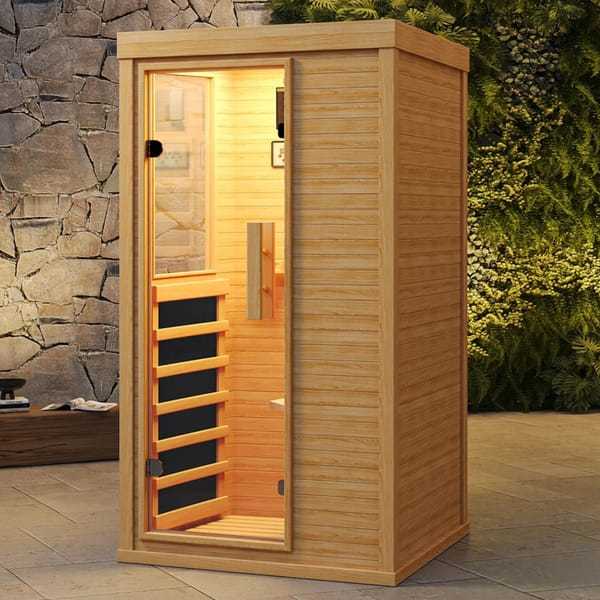 Solid Wood Mini Sauna with Bluetooth $730